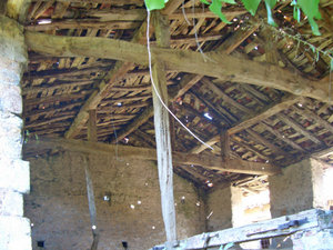 detalle de techumbre de la ruina