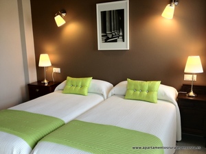 habitación doble del apartamento Hortensia