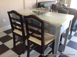 mobiliario antiguo para unos modernos apartamentos rurales