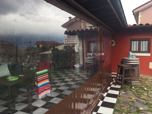 Vistas al jardín protegidos del  frio